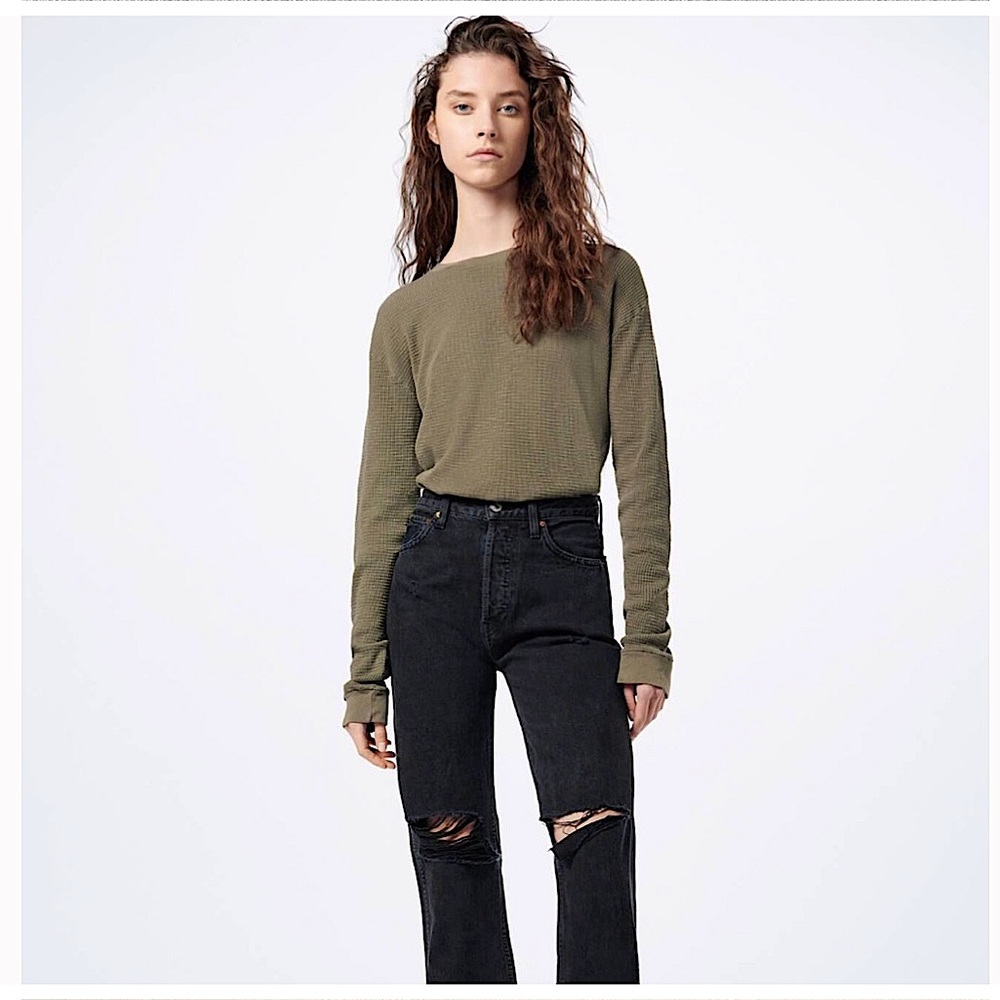 RE/DONE Cozy Waffle Thermal Top NWT